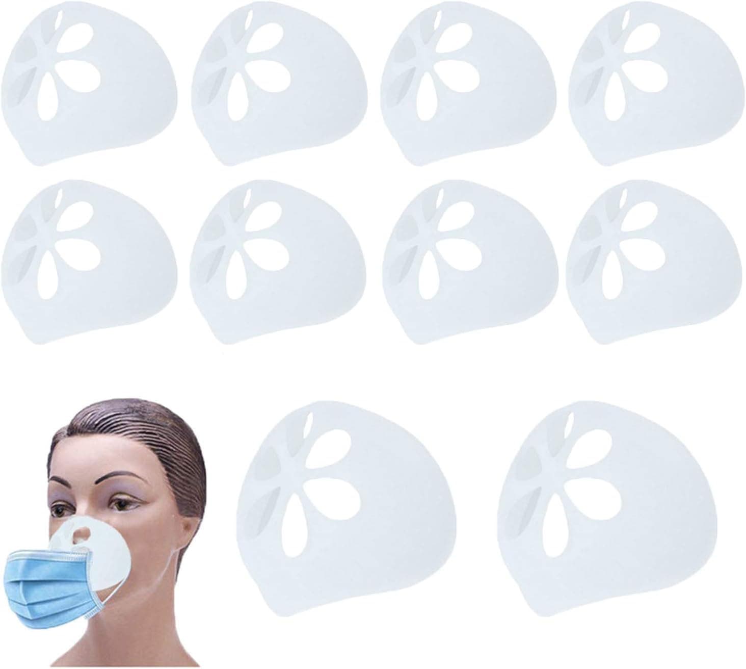 10PCS Silicone 3D Face Bracket Face Inner Support Frame for Mask Lipstick Protector