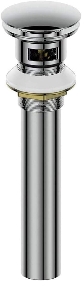 Gizhome Brass Bathroom Pop-up Drain Stopper, Vessel Sink Waste with Overflow, Chrome