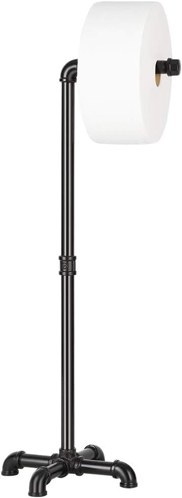 Freestanding Paper Roll Holder (Dark Brown) (Black)