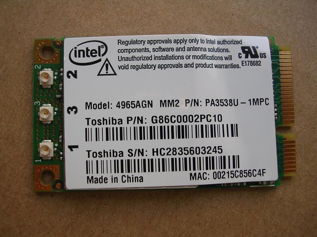 Intel PRO/Wireless 4965AGN Mini-PCI Express Adapter
