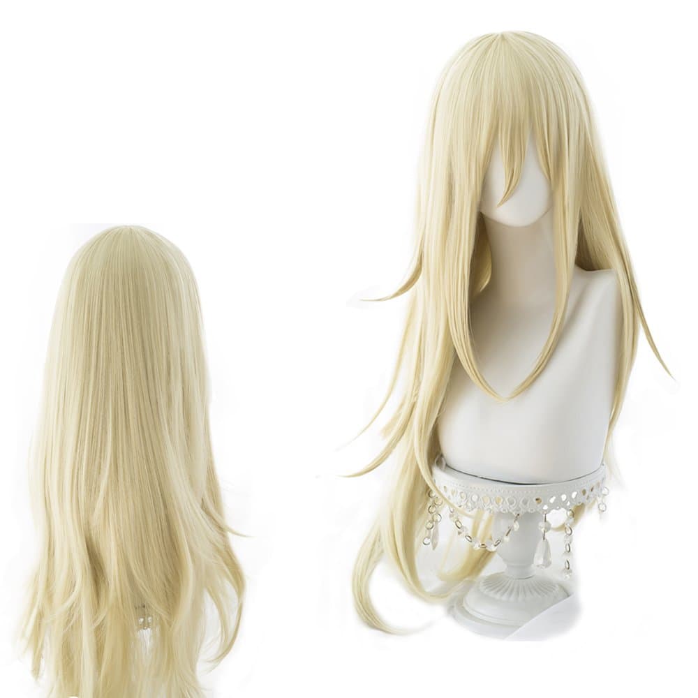 magic acgn Angels of death Blonde Curly Long Party For Women ladies girls Cosplay Wig Halloween Wig