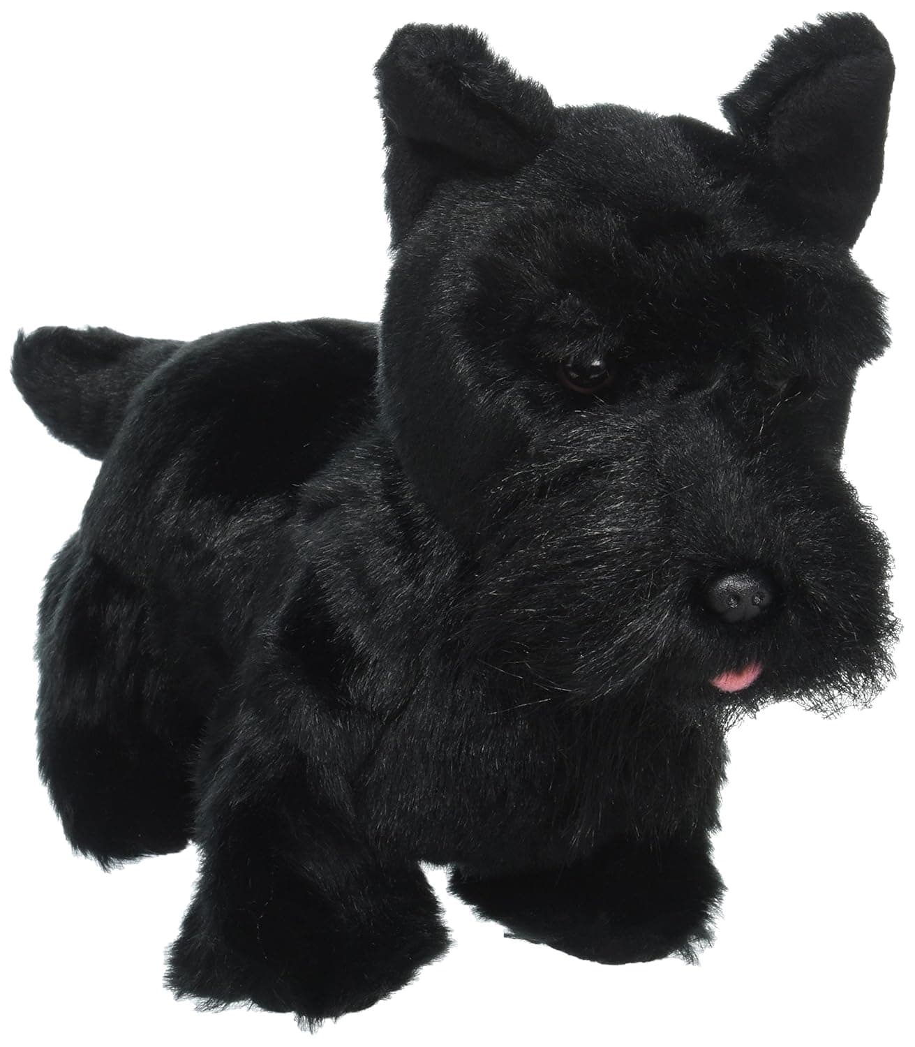 Nat and Jules Standing Small Scottish Terrier Dog Midnight Black Children's Plush Stuffed Animal Toy
