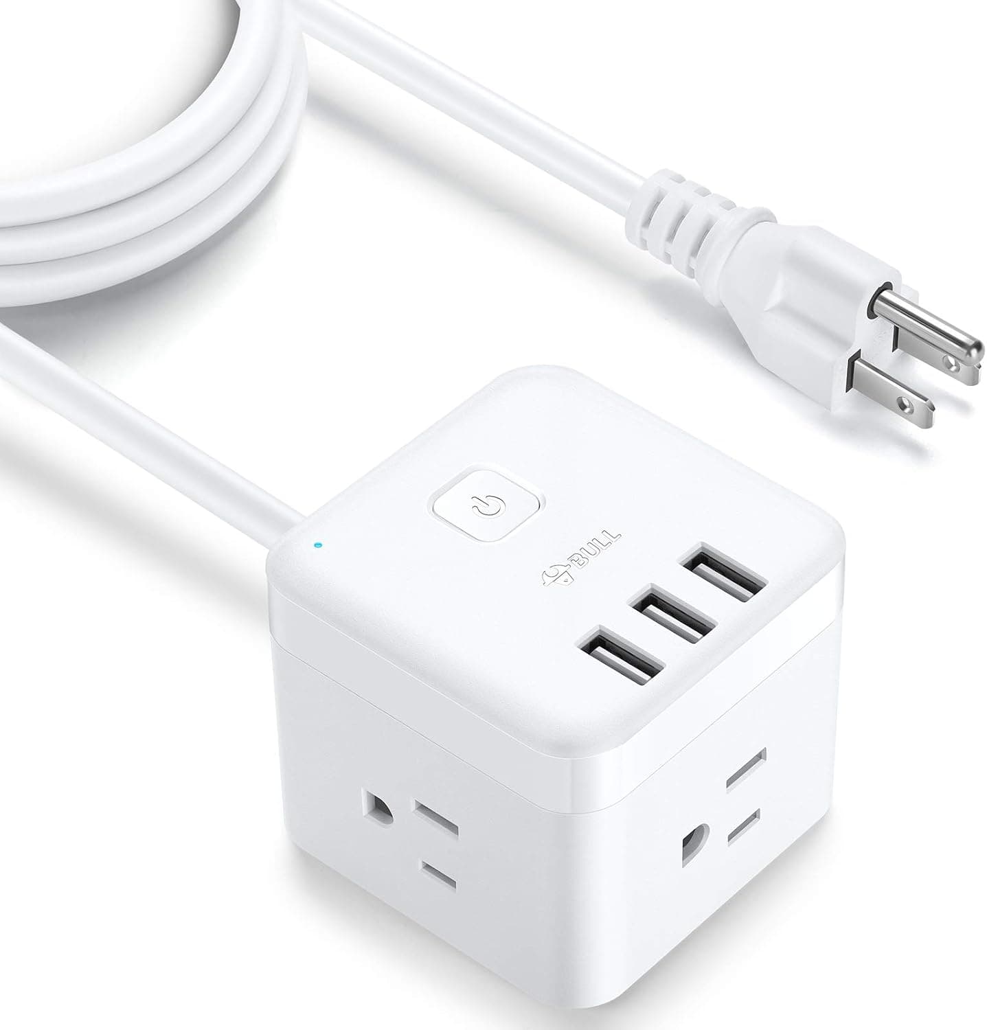 Power Strip with USB Ports,Power Strip with USB 3 Outlets 3 USB Ports with Flexible 5 Feet Extension Cord