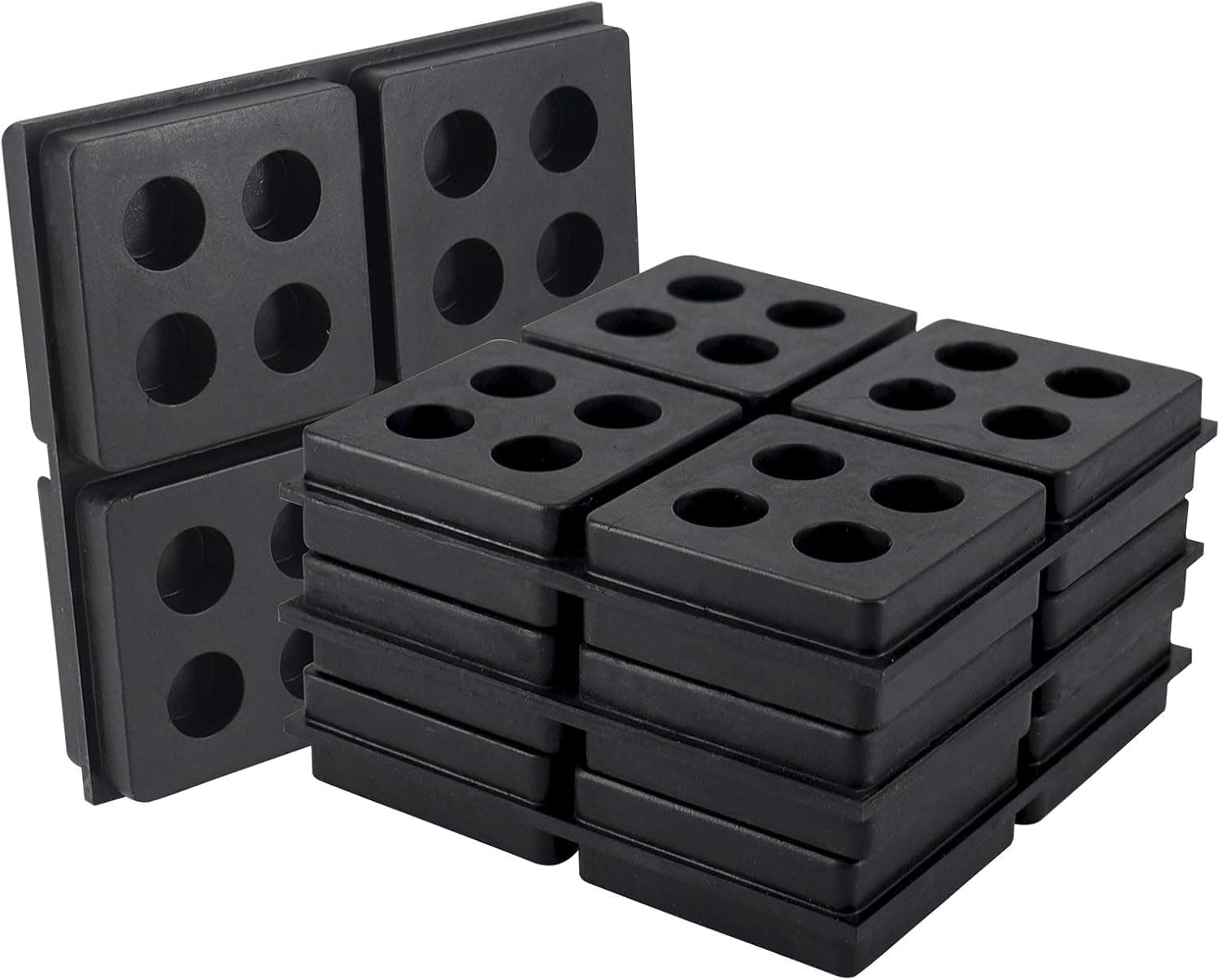 LBG Products Anti Vibration Pads,4"X 4"X 3/4" Heavy Duty All Rubber Waffle Vibration Isolation Pads for Air Conditioner,Air Compressors,HVAC,Washer etc.