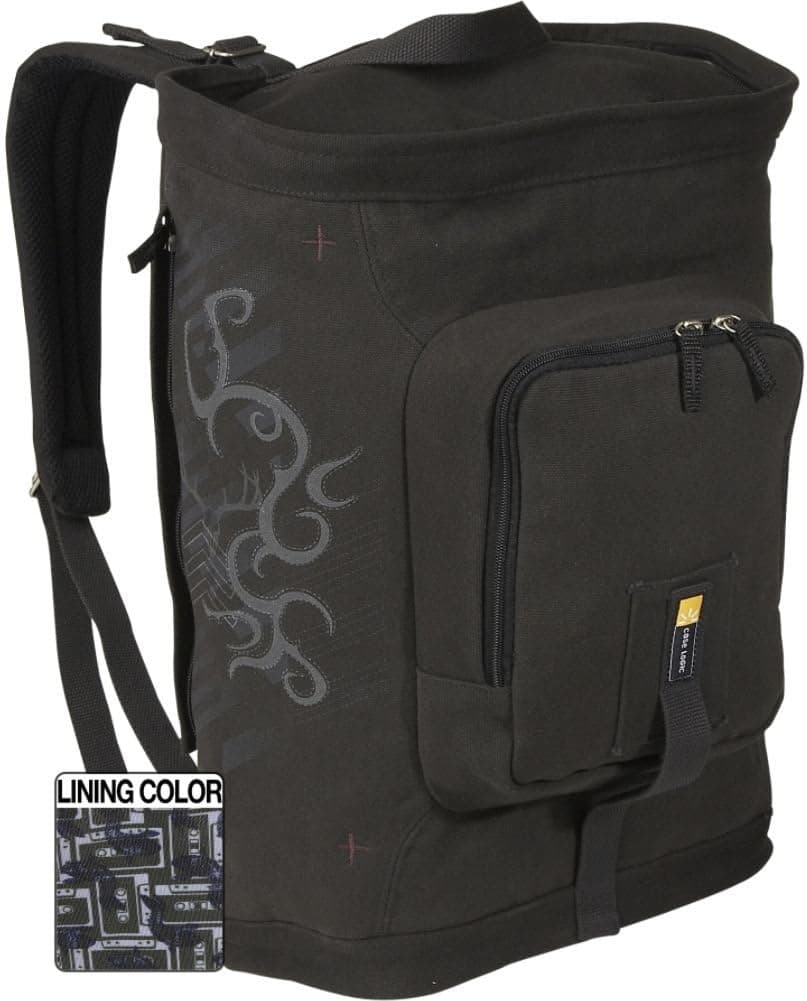 Case Logic SNB-15F 15.4-Inch Fullsize Canvas Lifestyle Backpack (Charcoal)