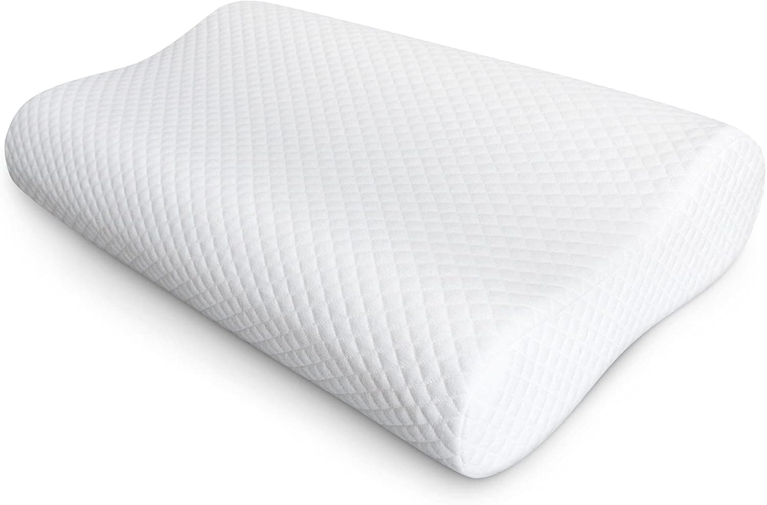 LIFERECORD Memory Foam Pillow, Neck Bed Pillow, 3 Layer Adjustable Contour Pillows for Sleeping, Cervical Orthopedic Pillow for Neck & Shoulder, Support for Back, Stomach, Side Sleepers, Standard