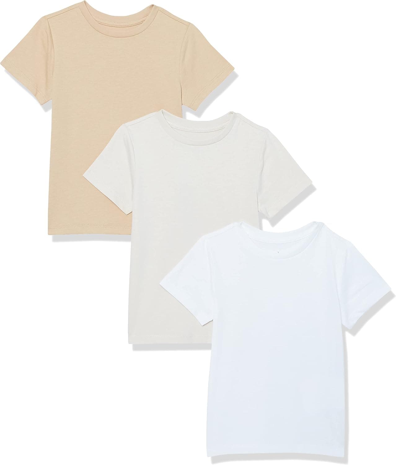 Amazon Aware Boys and Toddlers' Relaxed Organic Cotton Short Sleeve T-Shirt, Pack of 3