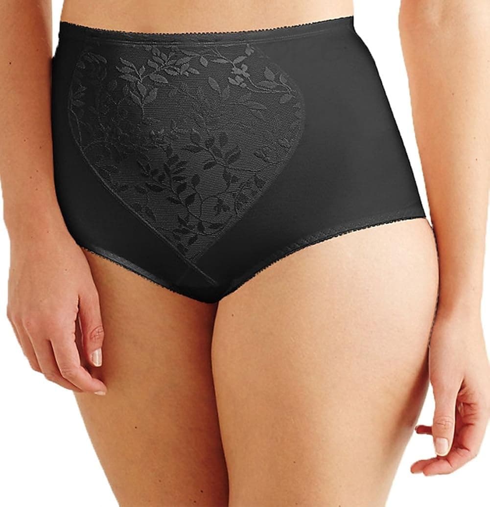 Bali Women’s Jacquard Mesh Tummy Panel Firm Control Shapewear Brief 2-Pack Fajas