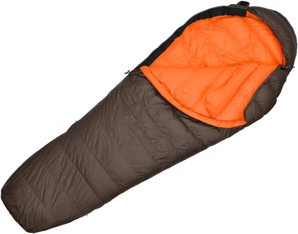 Mountaintop Ultralight Mummy Sleeping Bags 500 Fill Power Duck Down Suits for 50 Degree F for Camping Hiking Backpacking