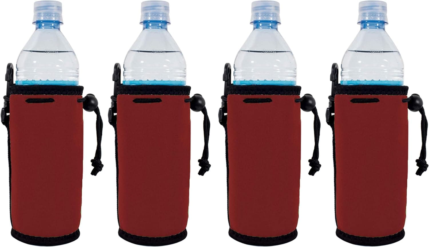 Blank Neoprene Water Bottle Coolie (4 Pack, Burgundy)