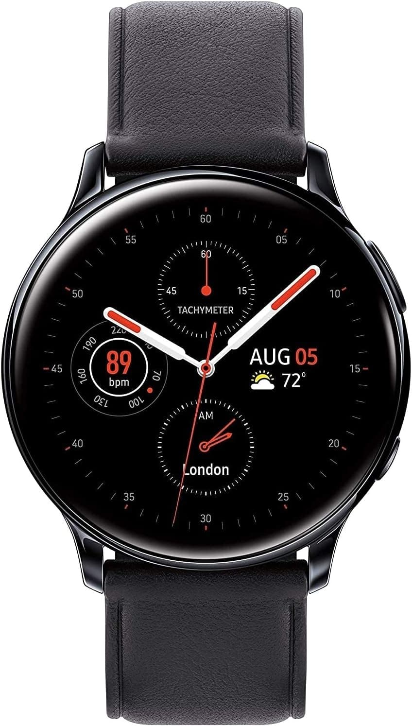 SAMSUNG Galaxy Watch Active2 LTE Smartwatch (Stainless Steel, 40mm, Black) (Renewed)