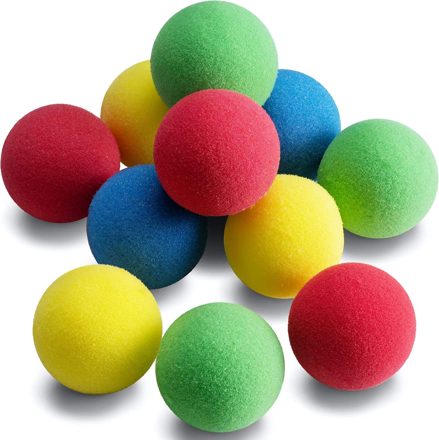 Bulk Mini Foam Balls (Pack of 24) Soft Lightweight Balls, in Neon Colors, for Carnival Toss Game, Birthday Party Favors, Enjoyed by Kids All Ages