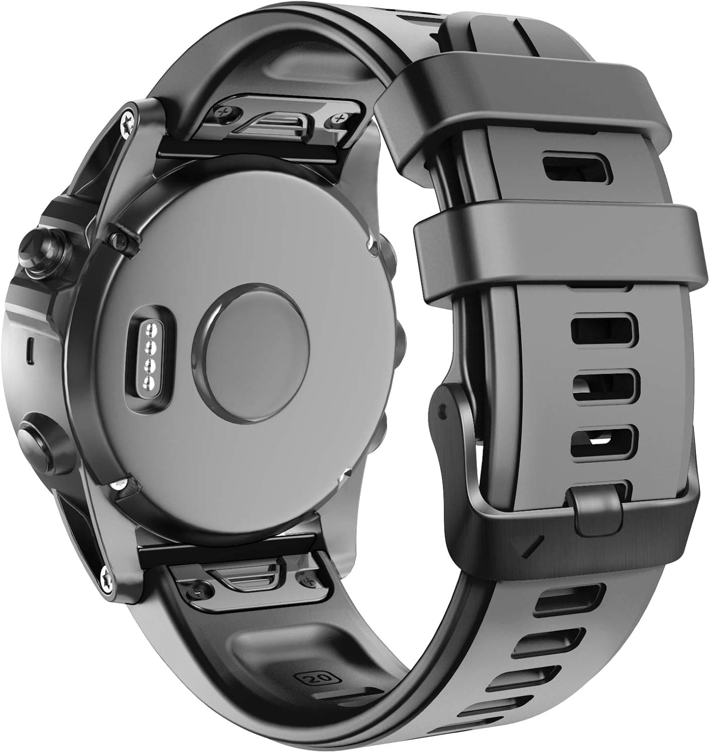 ANCOOL Compatible with Fenix 5S Plus Bands 20mm Width Easy Fit Soft Silicone Watch Bands Replacement for Fenix 7S/Fenix 6S/Fenix 6S Pro/Fenix 5S Smartwatches (Black)