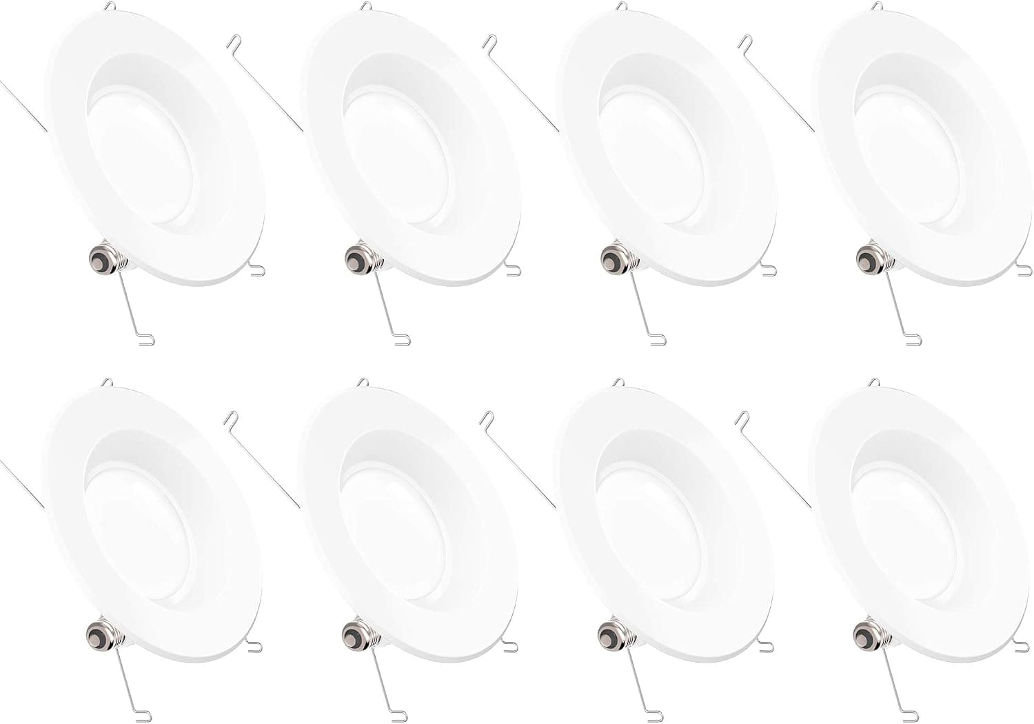 Sunco Lighting 8 Pack 5/6 Inch LED Recessed Downlight, Smooth Trim, Dimmable, 13W=75W, 965 LM, 3000K Warm White, Damp Rated, Simple Retrofit Installation - UL