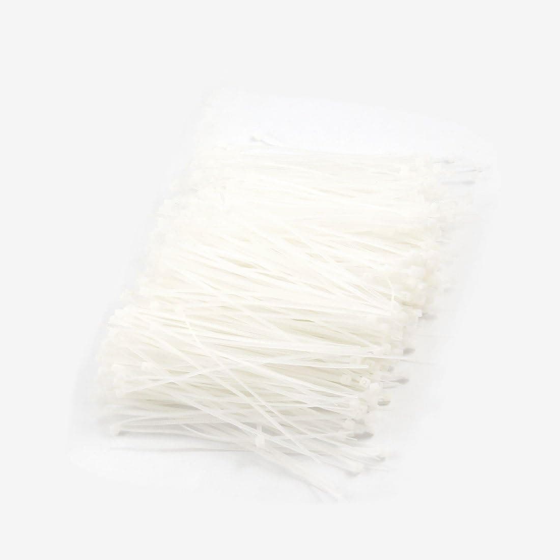 Uxcell Plastic Cable Zip Tie Fasten Wrap, 60mm x 2mm, 1000 Pcs, White