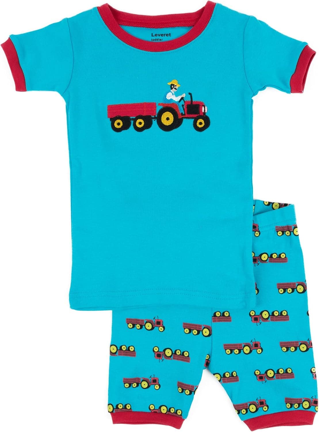 Leveret Kids & Toddler Pajamas Boys Shorts 2 Piece Pjs Set 100% Cotton Summer Sleepwear (2-10 Years)
