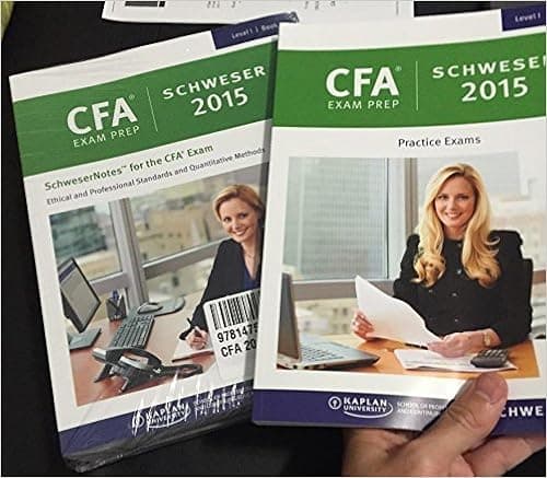CFA Kaplan 2015 Level I, 5 Book, 1 Quicksheet, 3 Practice Exams