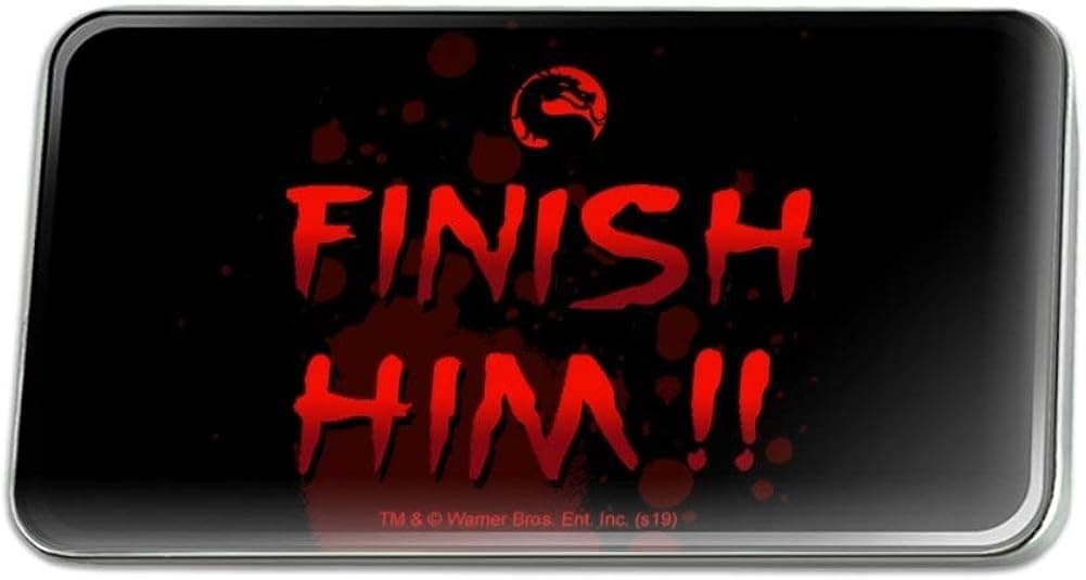 GRAPHICS & MORE Mortal Kombat Klassic Finish Him Metal Rectangle Lapel Hat Pin Tie Tack Pinback