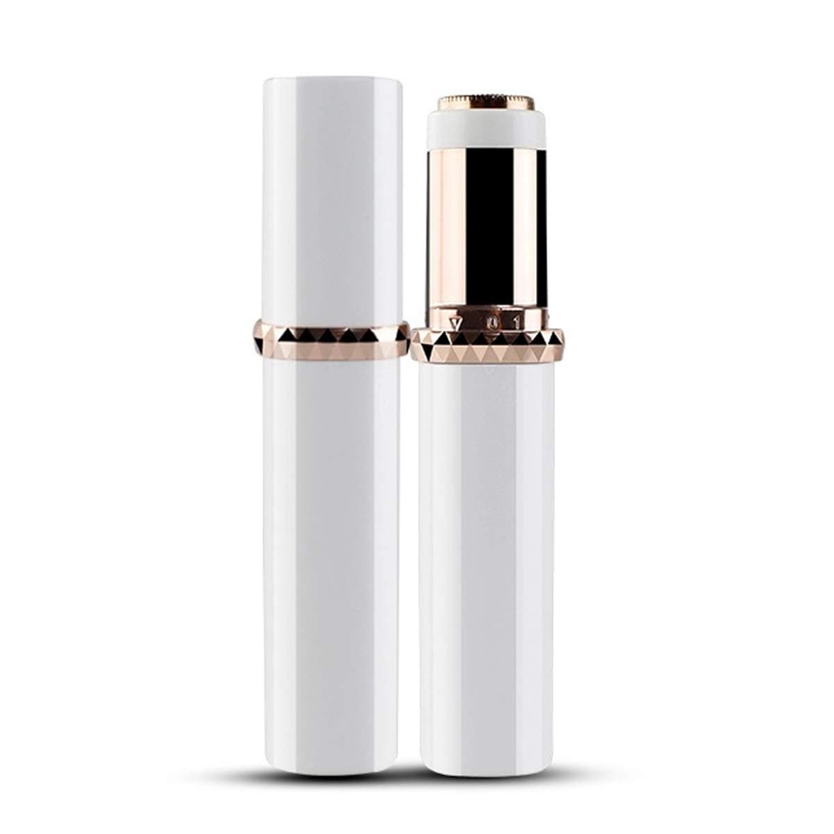 Upgrade Quiet Facial Hair Remover For Women,Gominyuf Painless Hair Removal Mini Lady Shaver-Precision Double-Ring Floating Blade for Easy and Quickly Shave Peach Fuzz/Facial Hair/Lip/Chin (White)