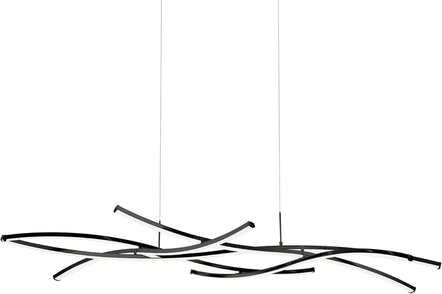 WAC Lighting dweLED, Divergence 64in LED Linear Chandelier in Black