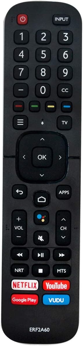 ERF2A60 Voice Replacement Remote Applicable for Hisense 4K Ultra HD TV 55H8F 65H8F 50H8F 65H9F 55H9F 43H6570F 50H6570F 55H6570F 65H6570 55H9050F 55H9070F 55H9020F 55H9030F 55H9040F 65H8090F 55H8030F