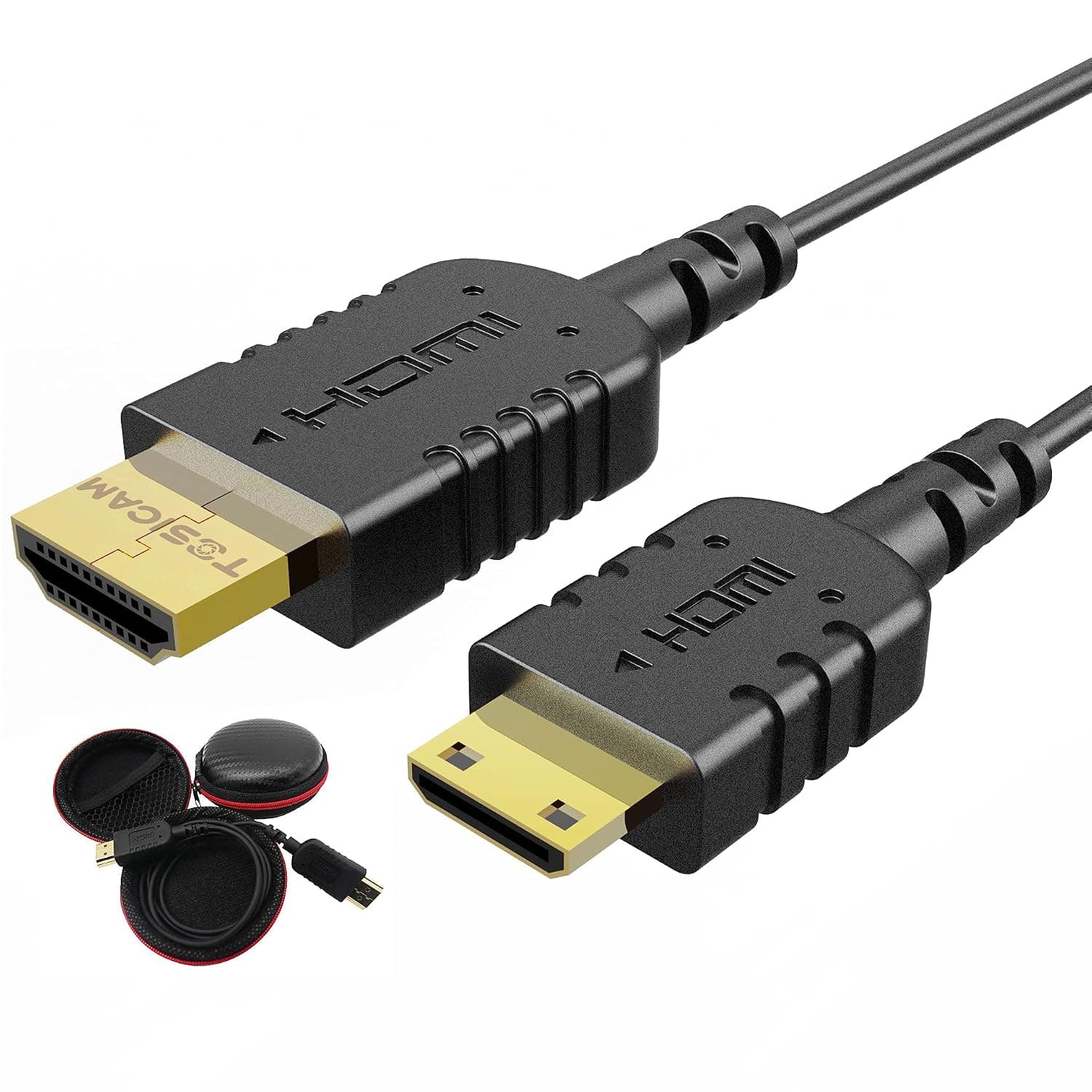 Ultra thin Mini HDMI to HDMI Cable,Hyper slim hdmi cable,Extreme Flexible hdmi,4K for Sony HDR-XR50,Nikon Z6 Canon EOS RP/R/7D/Mark III/ XA40,Lenovo Thinkpad Yoga, Super Thinest Canon hdmi cable (1ft)