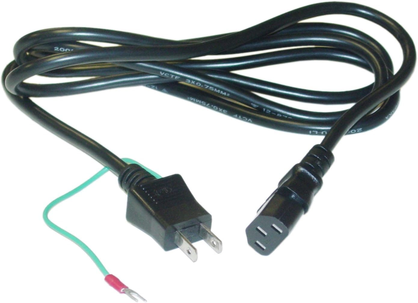 CNE40612 6-Feet Japanese Computer/Monitor Power Cord, JIS C 8303 with Ground Wire to C13, PSE Approved