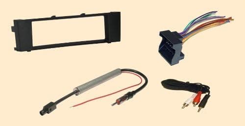 Carxtc Fits Audi A3 2006-2008 Stereo Wiring Harness, Dash Install Kit Faceplate, with FM Antenna Adapter (Combo Complete Aftermarket Stereo Wire and Installation Kit)