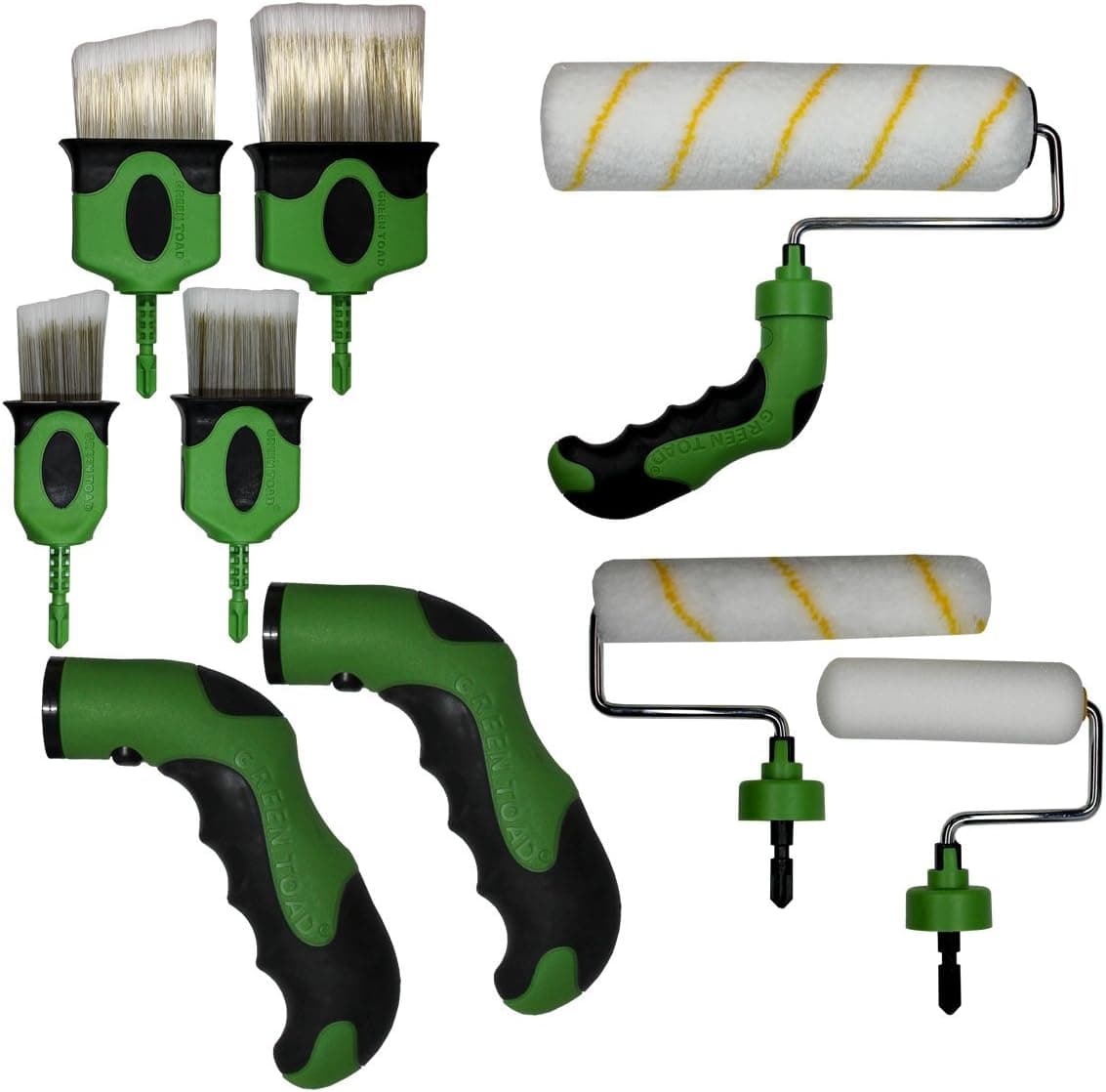 Complete Green Toad Pivoting Paint Brush System