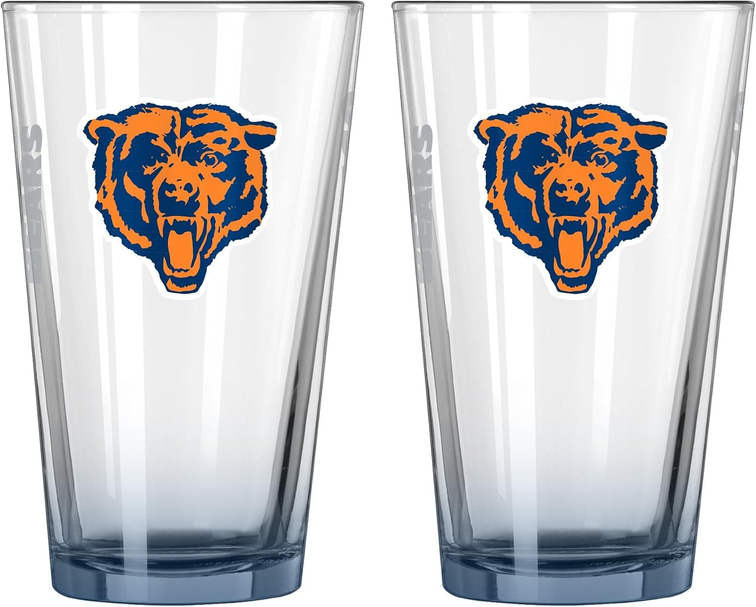 NFL Chicago Bears Vintage Elite Pint, 16-ounce, 2-Pack