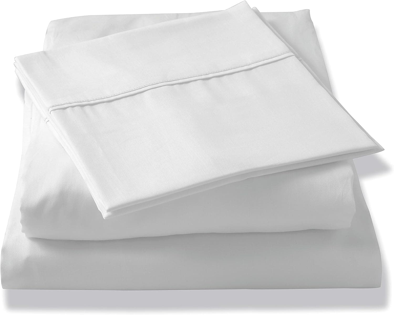 Brielle Tencel-Lyocell Sateen Sheet Set, Made from Eucalyptus, Twin, White