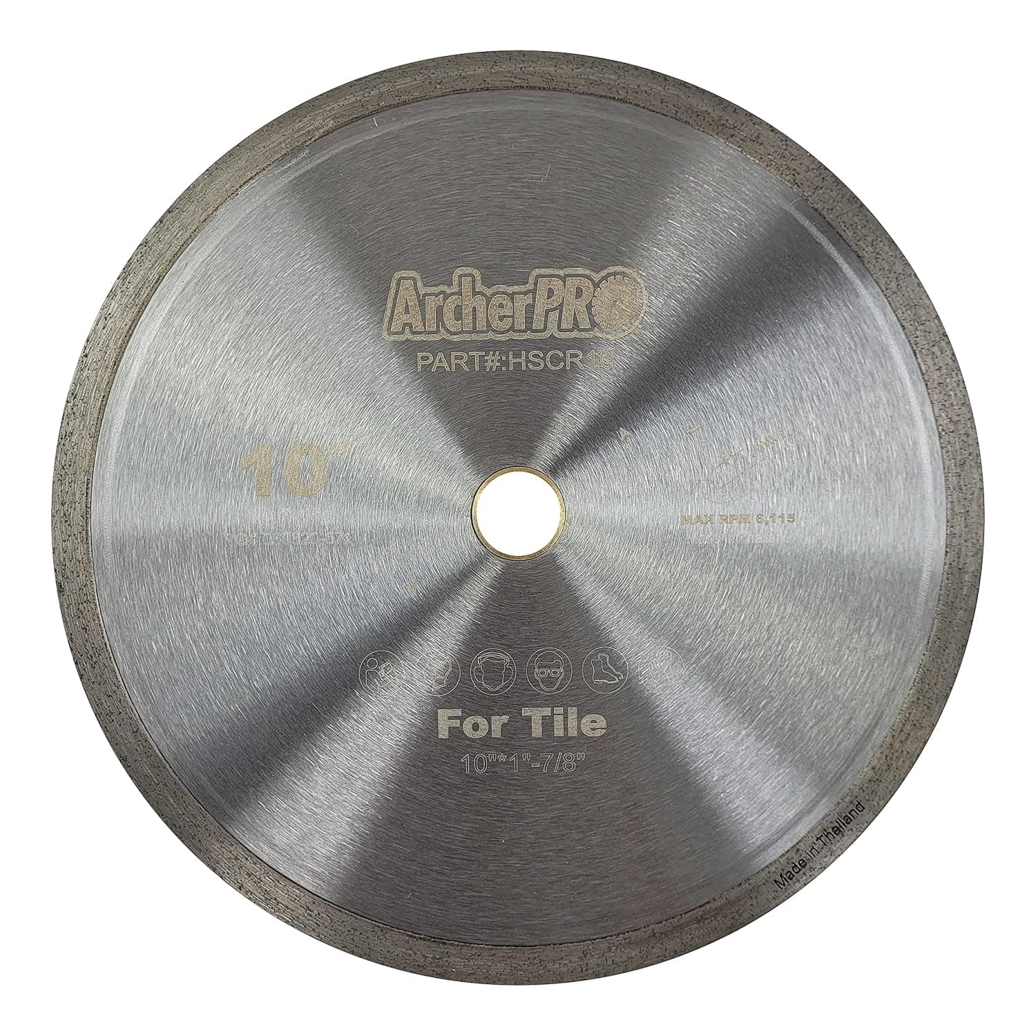 Archer PRO 4 1/2" in. Continuous Rim Diamond Blades, Wet Tile Saw Blades for Porcelain or Ceramic Tile Cutting