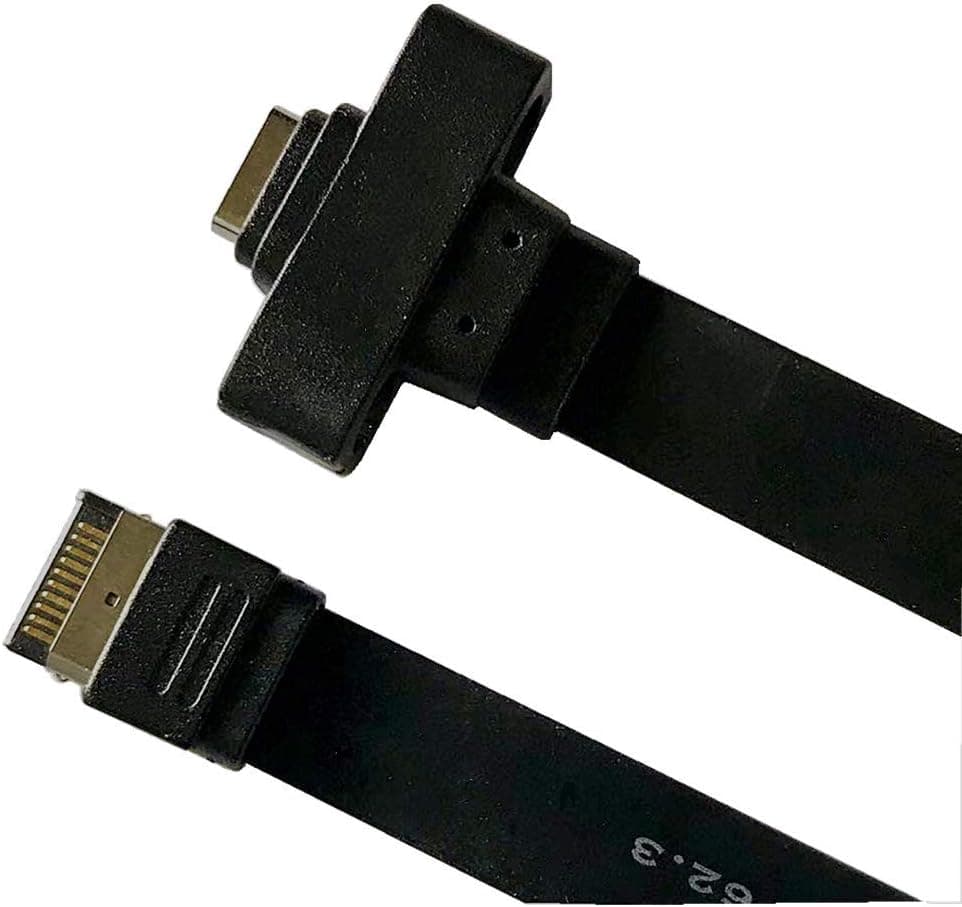 USB C Front Panel Motherboard Header Extension Cable 80cm, HuaLong Internal USB 3.1 10G Gen 2 A-Key Male Port to USBC Female Supper Speed Sync Data & Fast Charging Type C Extension Cable