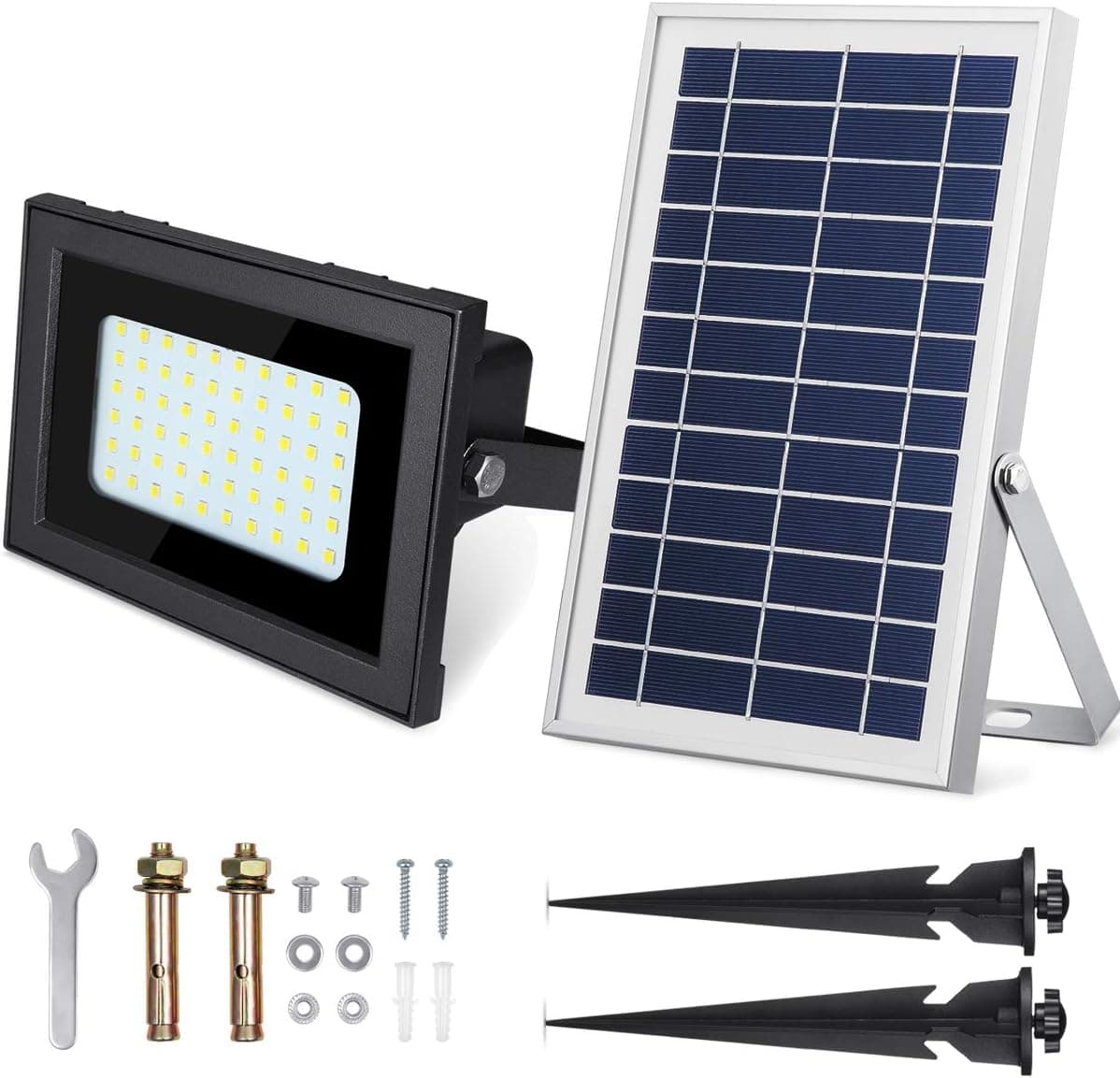 SunBonar 60LED Solar Flood Light 500Lumens Solar Lights Outdoor IP67 Solar Flood Lights Outdoor for Patio Deck Lawn Garden Backyard …