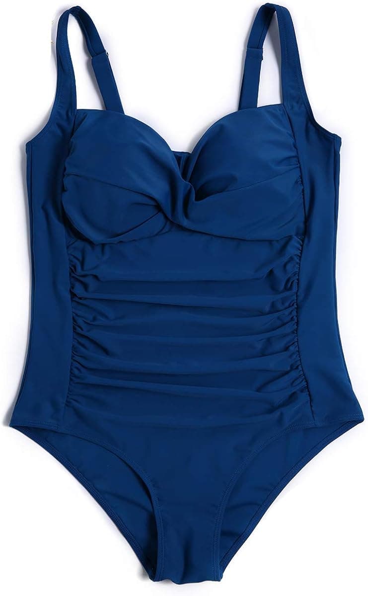 SEARTIST Plus Size Swimwear Blue