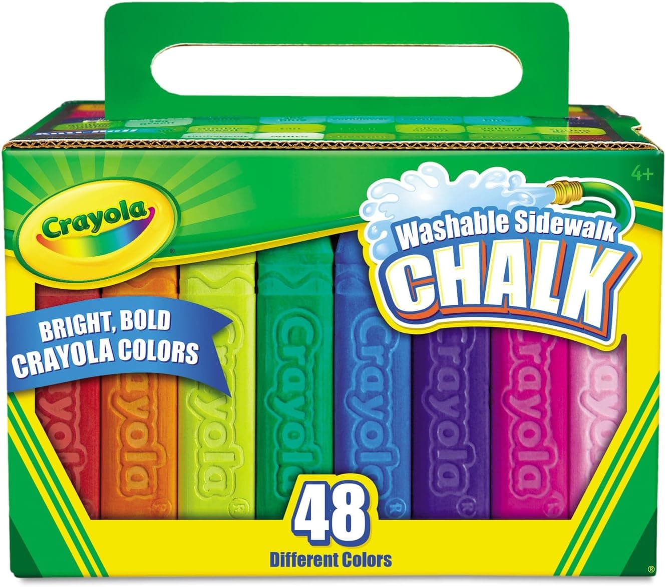 Crayola 512048 Washable Sidewalk Chalk 48 Assorted Bright Colors 48 Sticks/Set