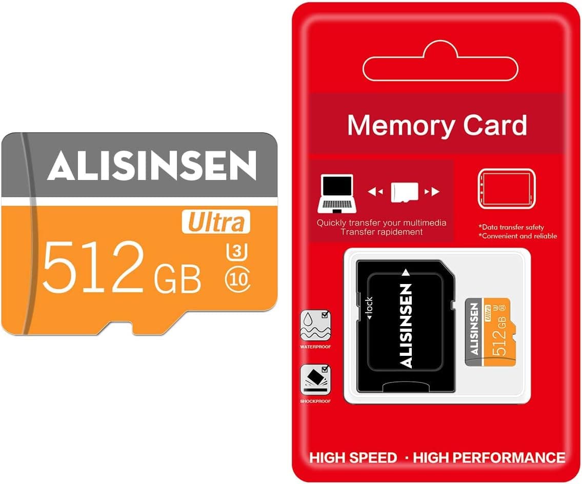512GB Micro Sd Card Memory Cards with a SD Adapter (Class 10 High Speed) for Camera,Phone,Computer,Game Console, Dash Cam, Camcorder, Surveillance, Drone，Nintendo Switch