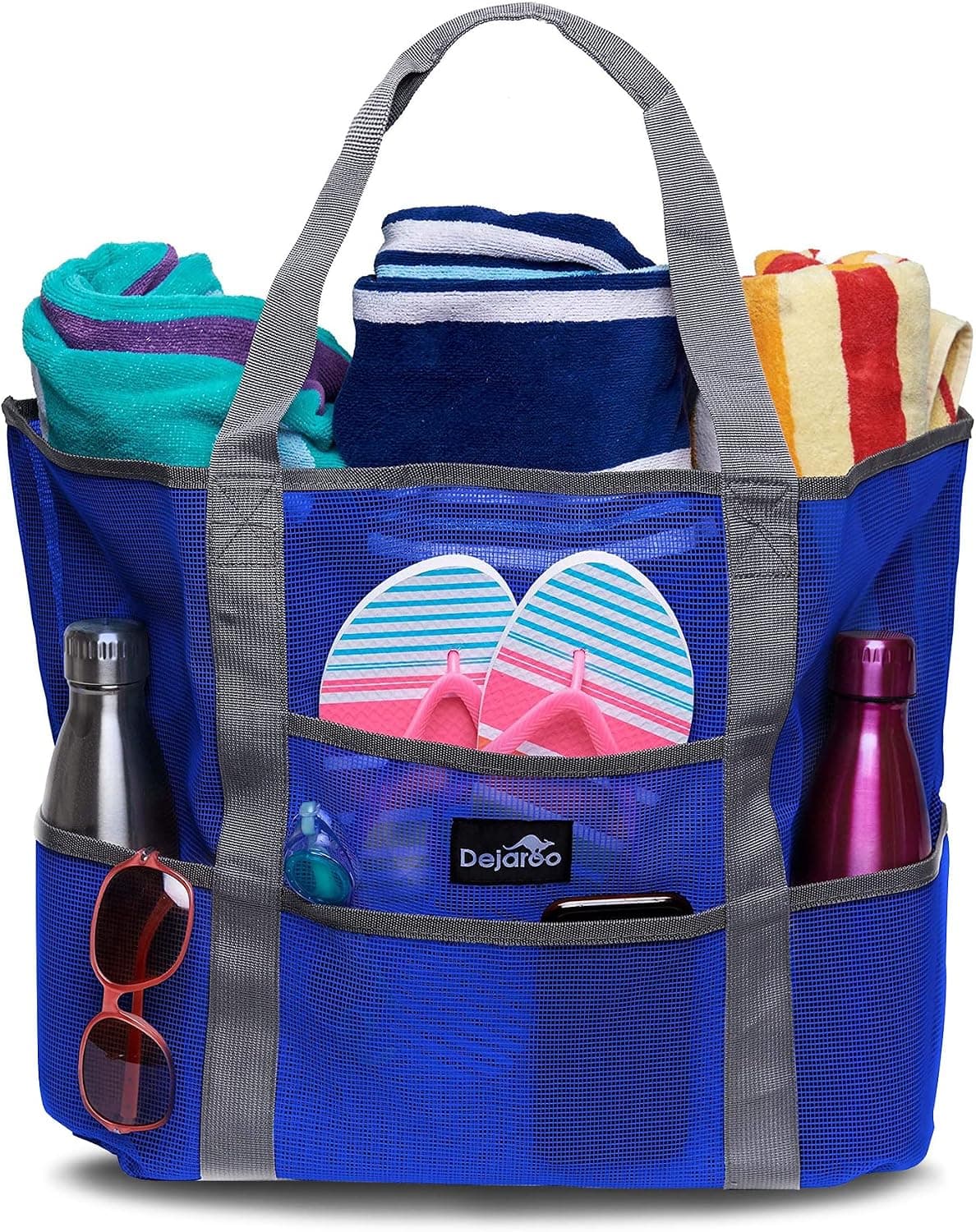 Dejaroo Mesh Beach Bag - Lightweight Tote Bag For Toys & Vacation Essentials