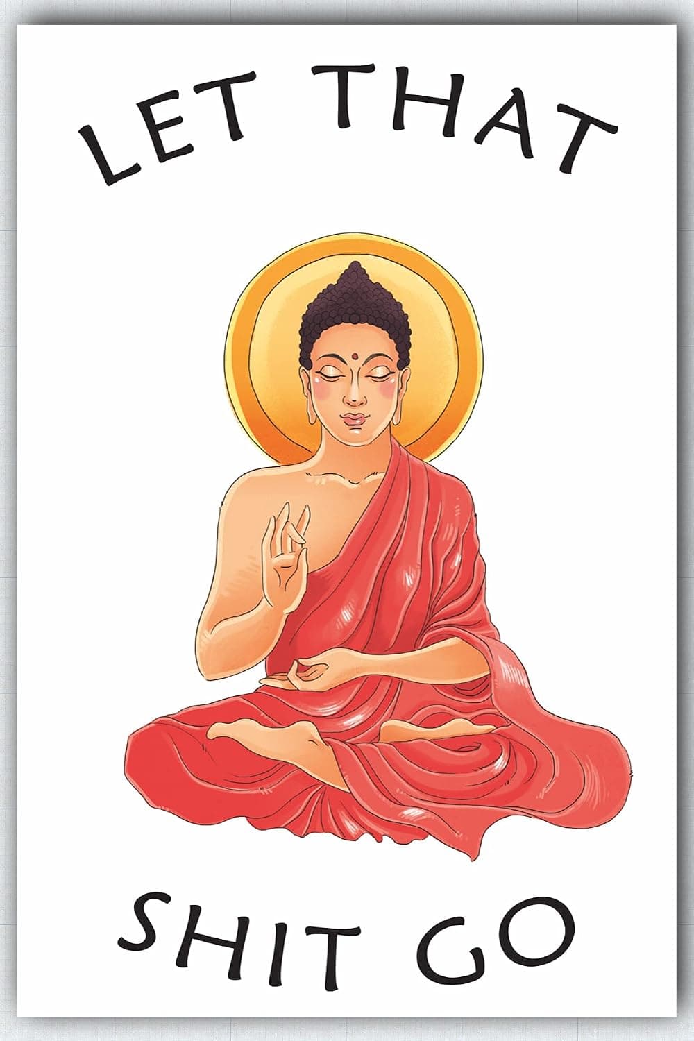 L&O Goods Let That Shit Go Room Posters | Funny Room Decor | Bathroom Art, Dorm Room Posters, Funny Posters, Wall Art Decor For Yoga, Bedroom Decorations | Wall Posters Size 11x17 Inches | Not Framed