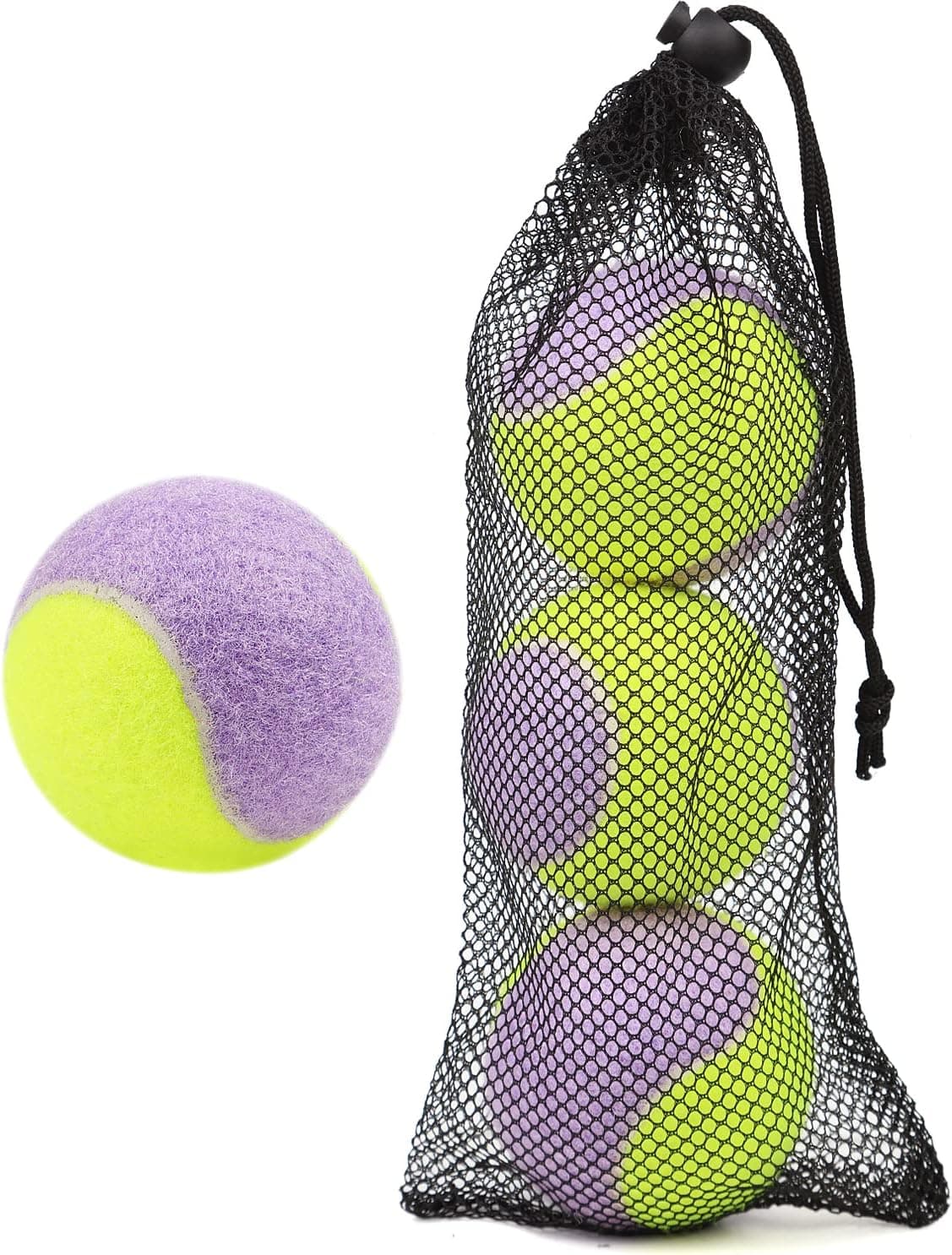 JY CLASSIC Tennis Balls, 3,12 Pack Training Tennis Balls Practice Balls, Pet Dog Playing Balls, Come with Mesh Bag for Pet Toys