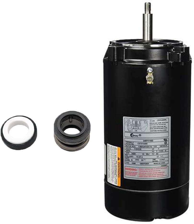 Puri Tech Swimming Pool Pump Motor and Seal Replacement Kit for 1 hp Century UST1102 Motor and PS-201 Seal