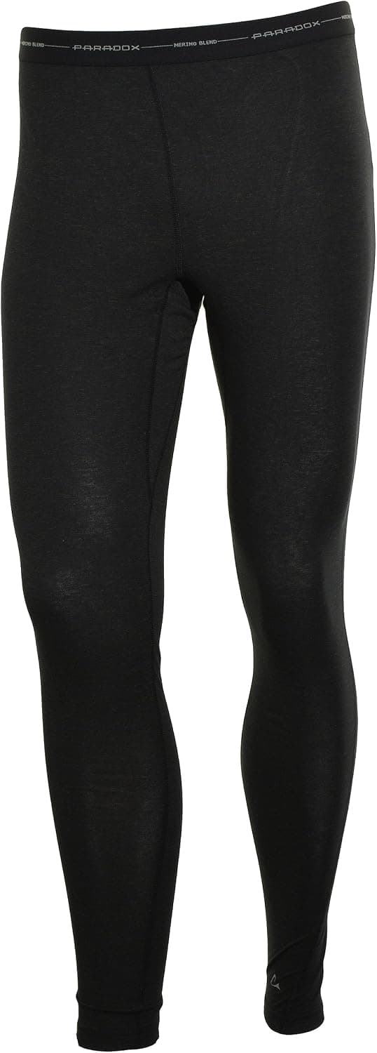 Paradox Mens Merino Blend Base Layer Pants (Black Mix, Large)