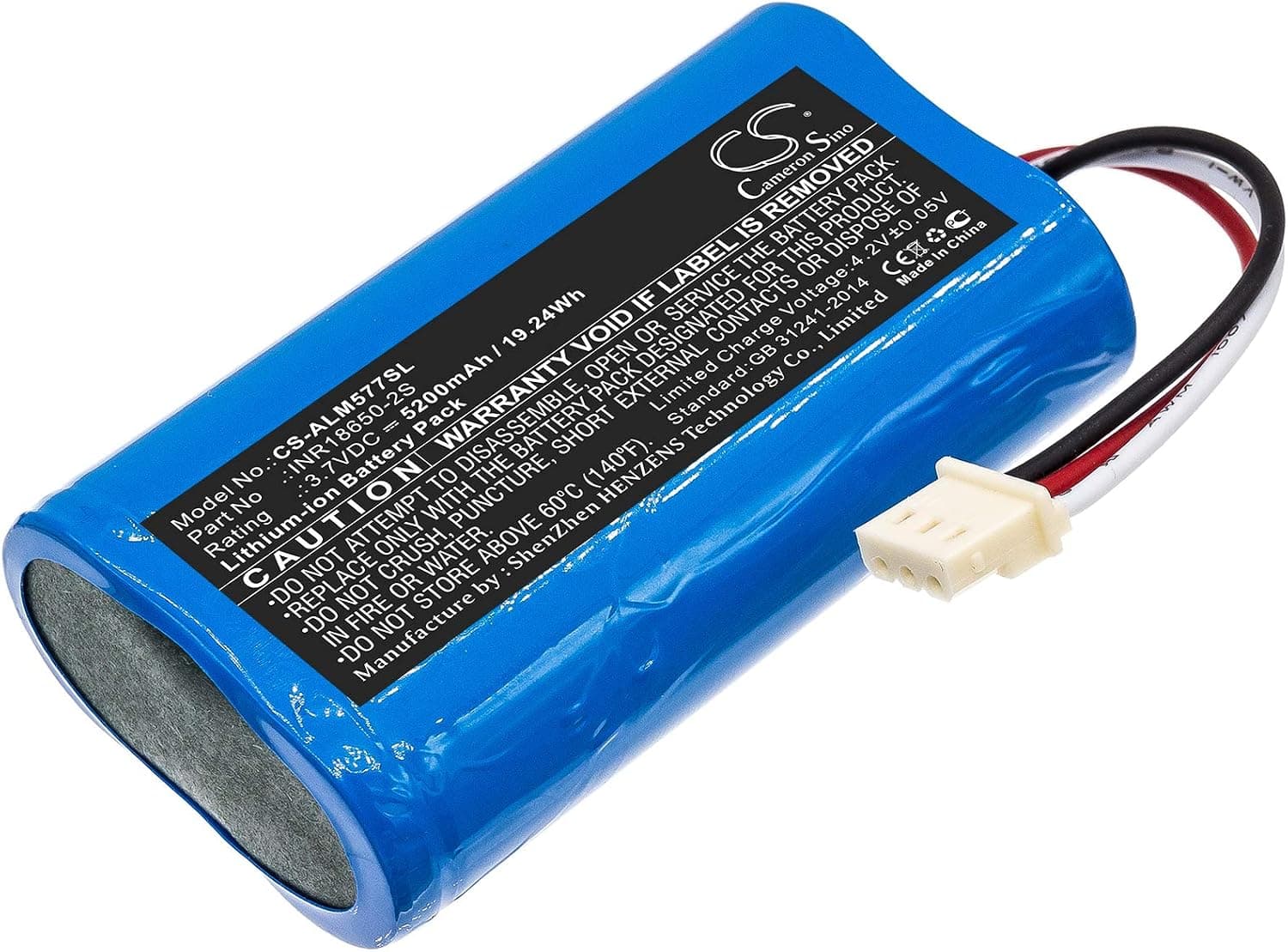 FYIOGXG Cameron Sino Battery for Altec Lansing iMW577, iMW577-AB PN:Altec Lansing INR18650-2S 5200mAh / 19.24Wh