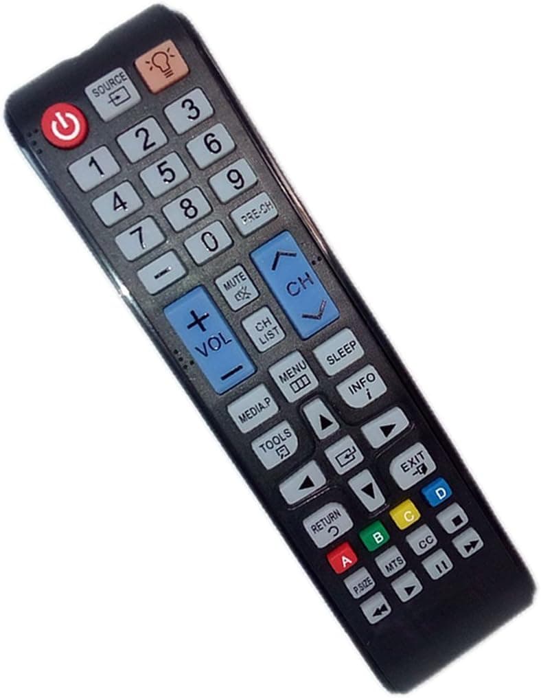 Replaced Remote Control Compatible for Samsung PN51E450A1FXZA LT27A300 PN51F5300 UN29F4000AF UN40EH6000FXZA UN50EH6050F LED HDTV Plasma TV