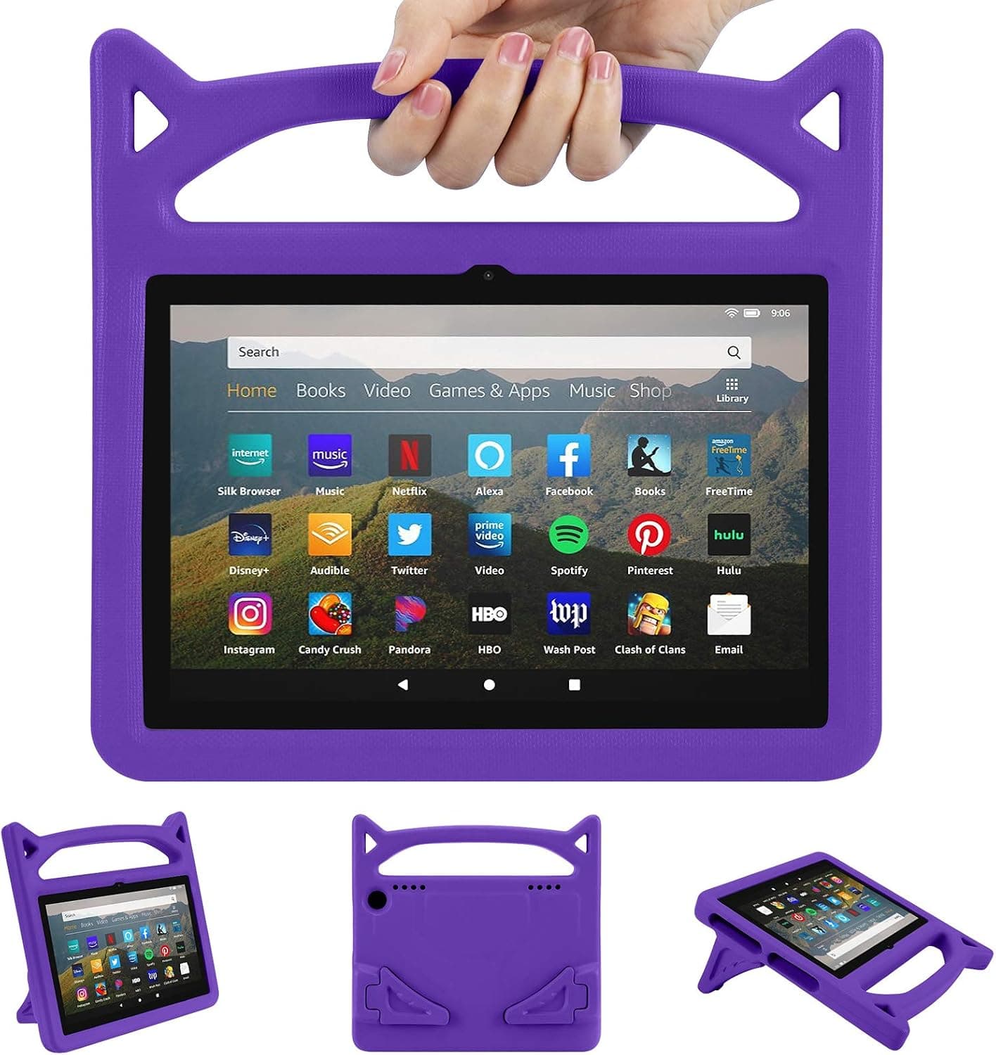 2020/2022 New 8 Plus Tablet Case for Kids - Ubearkk Adult & Kids Friendly Light Weight Shock Proof Kid-Proof Protective Back Cover 10th/12th Generation 2020/2022 Release