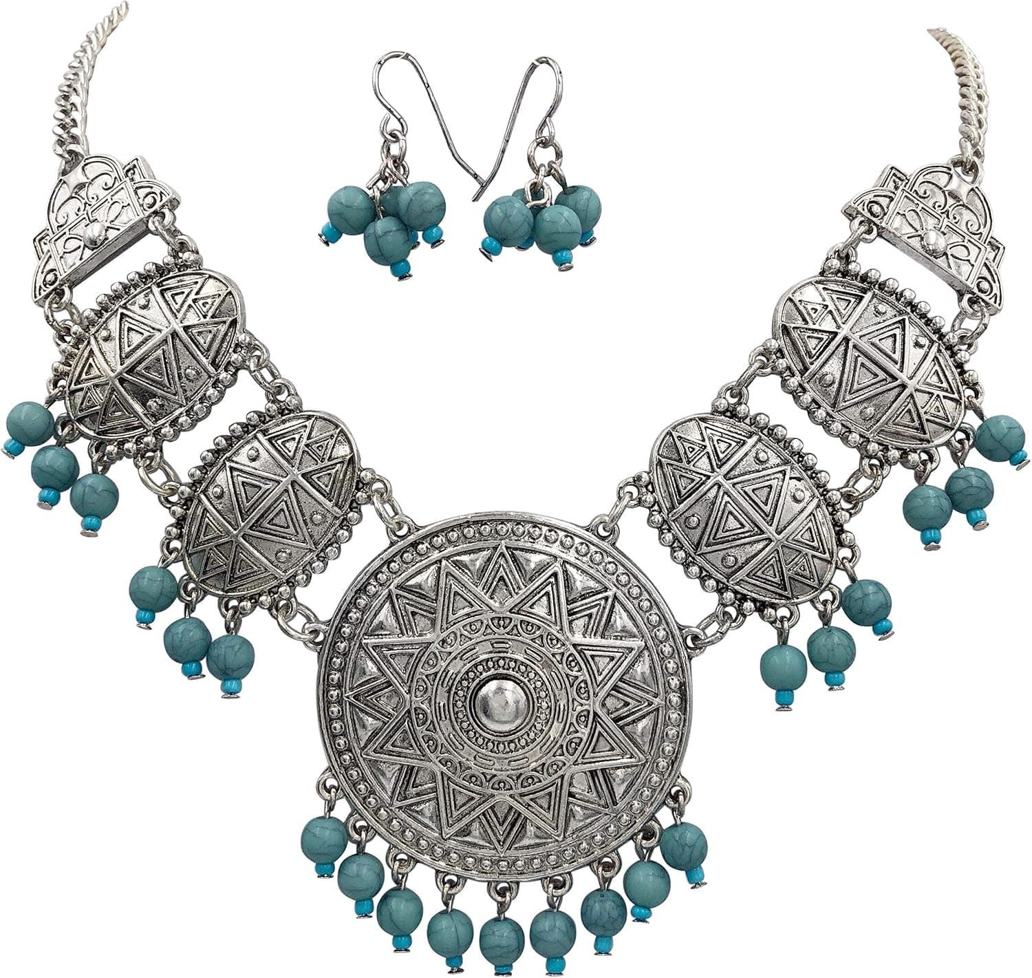 Gypsy Jewels Trendy Boutique Style Necklace & Earring Set