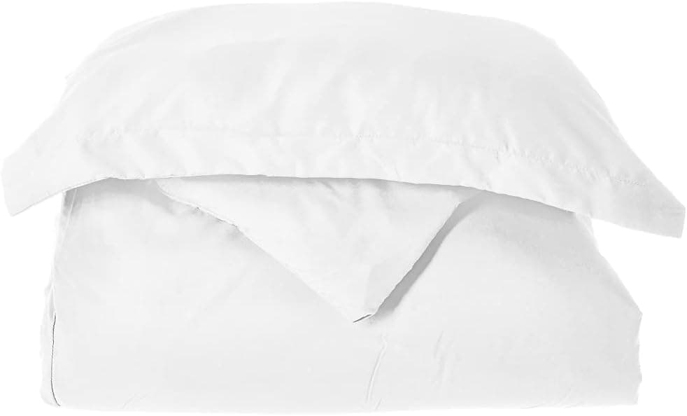 Elegant Comfort 1500 Thread Count - Wrinkle Resistant - Egyptian Quality 3pc Duvet Cover Set, Solid, King/Cal-King, White
