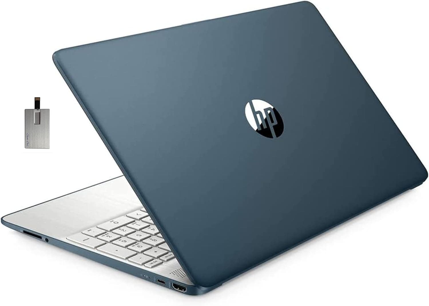 HP 2022 15.6" FHD Laptop, AMD Ryzen 5-5500U Processor(Beats Intel i7-1065G7), 12GB RAM, 512GB PCIe SSD, AMD Radeon Graphics, HD Webcam, Bluetooth, Wi-fi, Win 11, Blue, 32GB USB Business Card