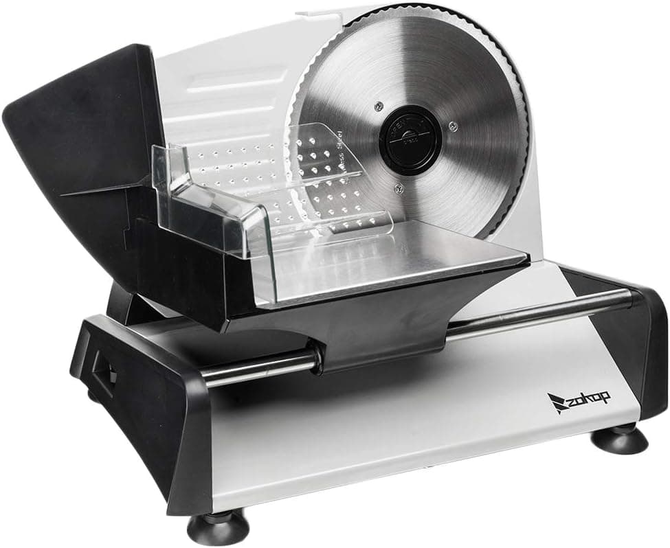Electric Meat Slicer, 150W Professional Slicer Machine with 7.5" Stainless Steel Blades for Home Use