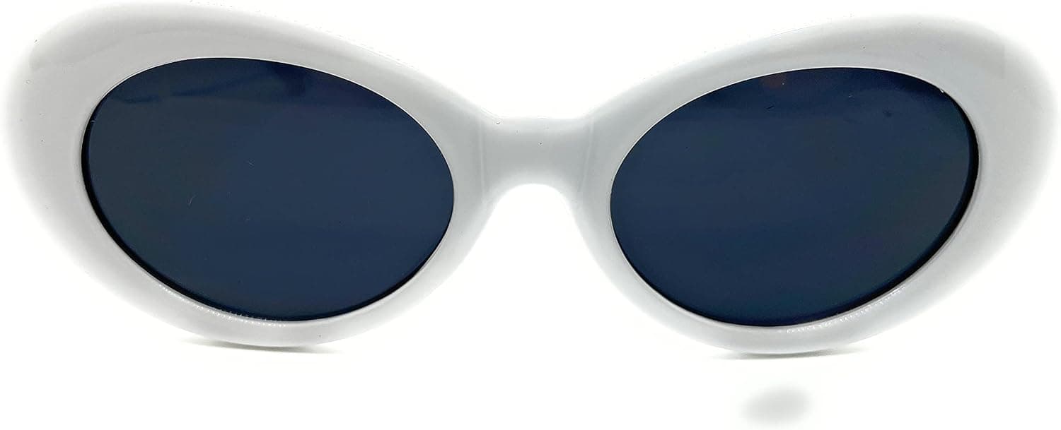 Round Retro Oval Sunglasses Color Tint Lenses Clout Goggles,